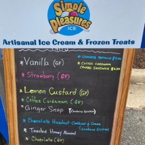 Riverdale Park Farmer's Market - Ice Cream Menu